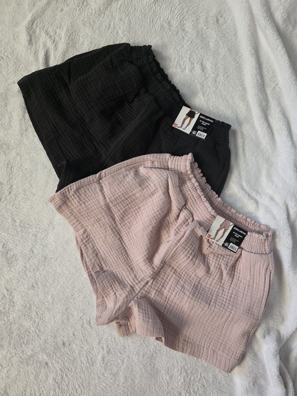 Billabong Women’s Pink and Black Gauze Casual Athletic Shorts
